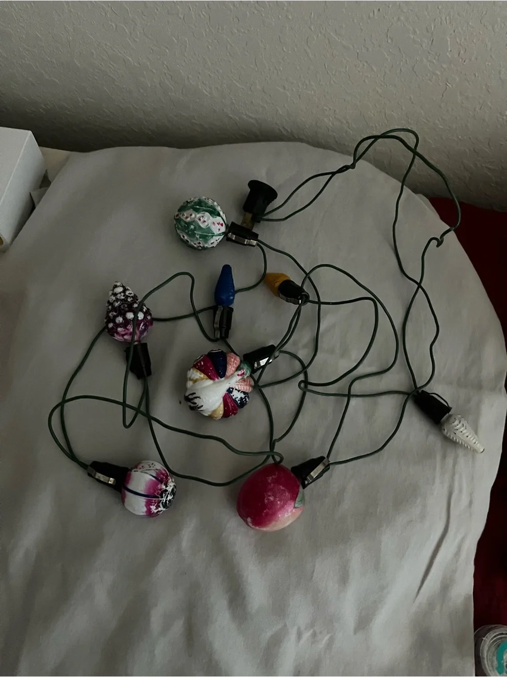 Leco Vintage-style Decorative String Lights with Multicolor Glass Ornaments